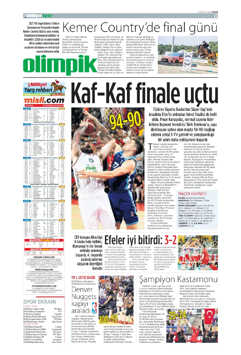 "F.Bahçe'ye veda etti" | Sporun manşetleri (11 Haziran 2023) - 17