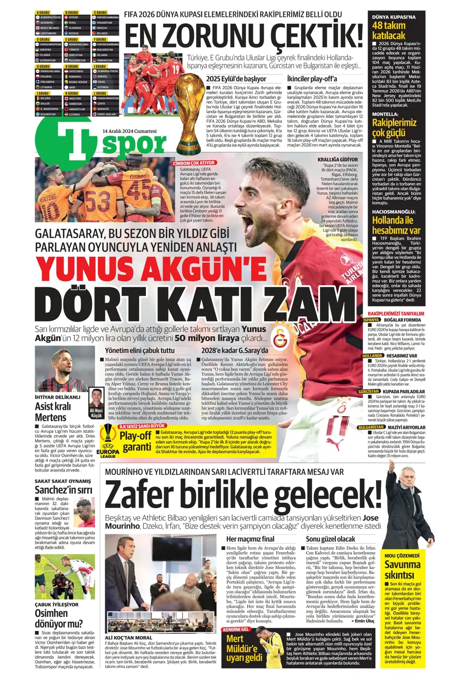 "Boscagli ve Hancko listeye girdi" | Sporun manşetleri - 36 "Boscagli ve Hancko listeye girdi" | Sporun manşetleri - 36