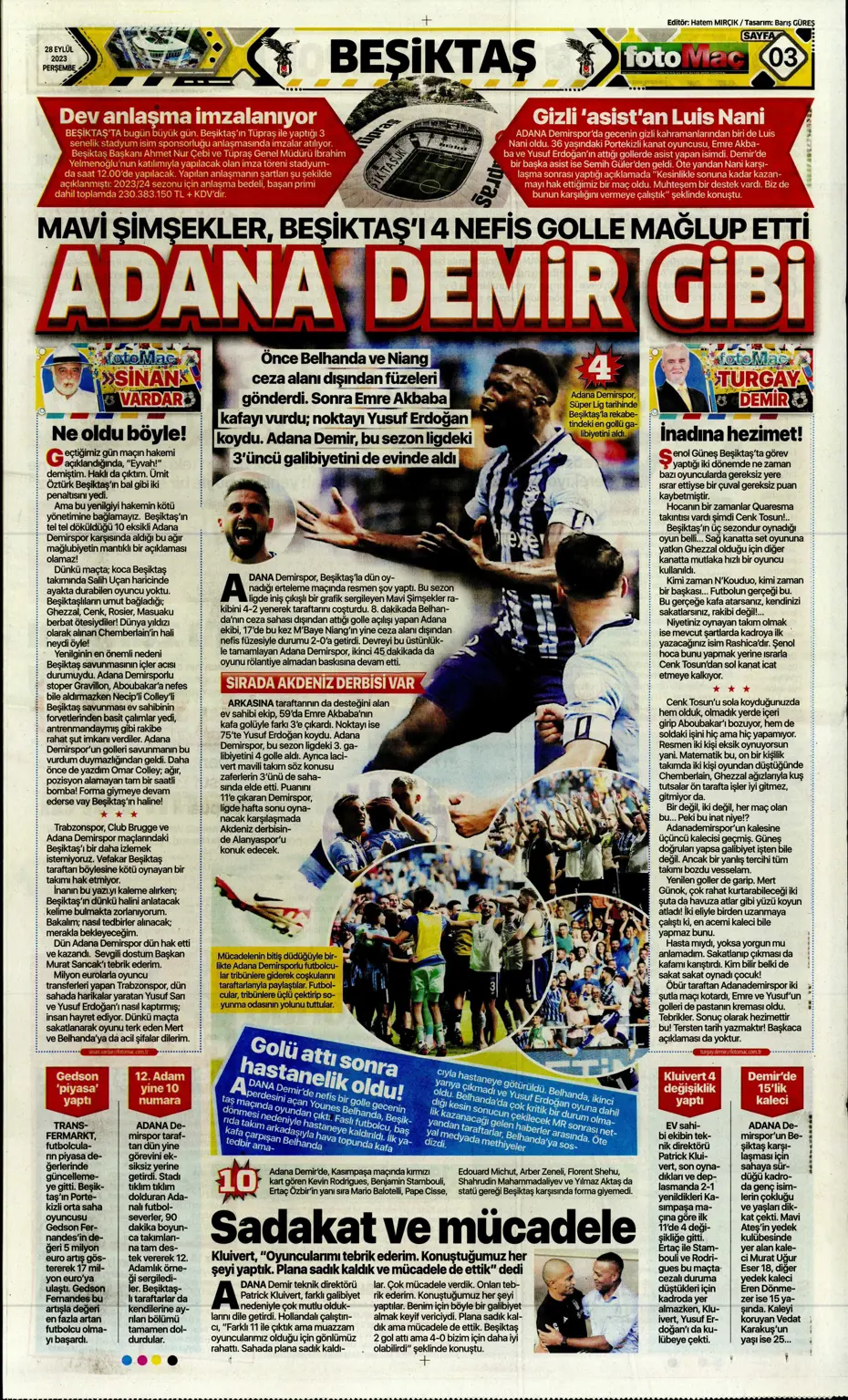 "Tarihi eser" | Sporun manşetleri (28 Eylül 2023) - 15