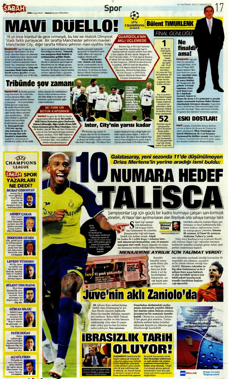 "Nelsson'un yerine Merih Demiral" | Sporun manşetleri (10 Haziran 2023) - 19