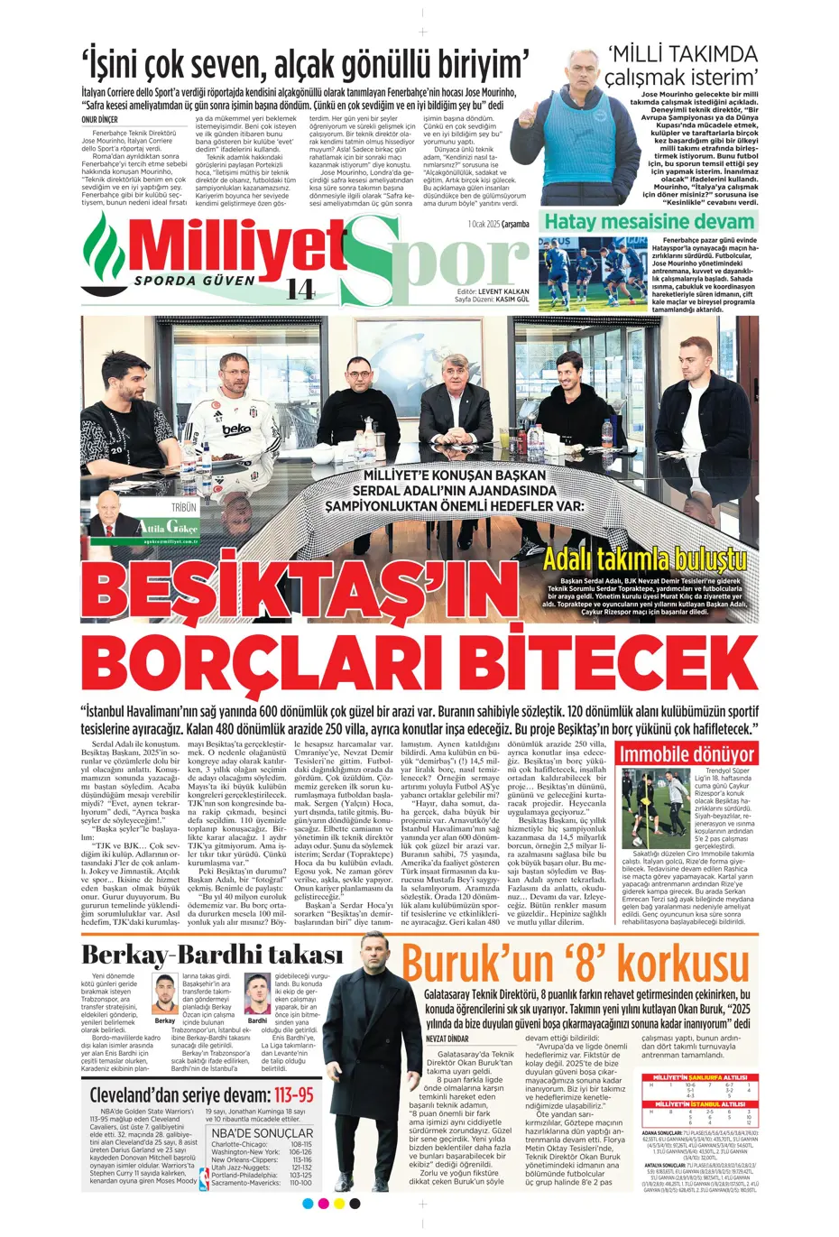 "Sergen Yalçın ve ekibi cumartesi başlıyor" | Sporun manşetleri (1 Ocak 2025) - 17