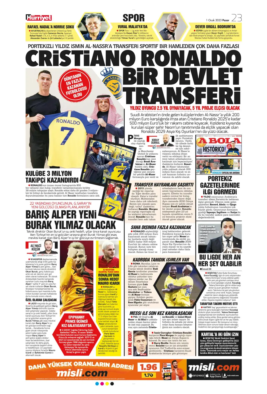 Sporun Manşetleri (1 Ocak 2023) - 16