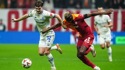 Galatasaray-Dinamo Kiev maçına damga vuran pozisyon: Önce kırmızı, sonra penaltı
