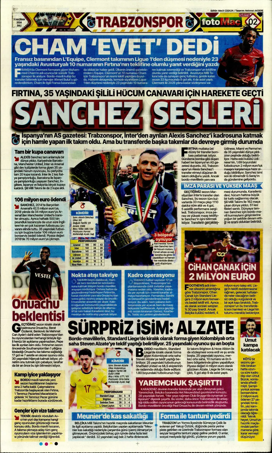 "Fenerbahçe çok ama çok büyük oynuyor'" | Sporun manşetleri (11 Haziran 2024) - 13 "Fenerbahçe çok ama çok büyük oynuyor'" | Sporun manşetleri (11 Haziran 2024) - 13