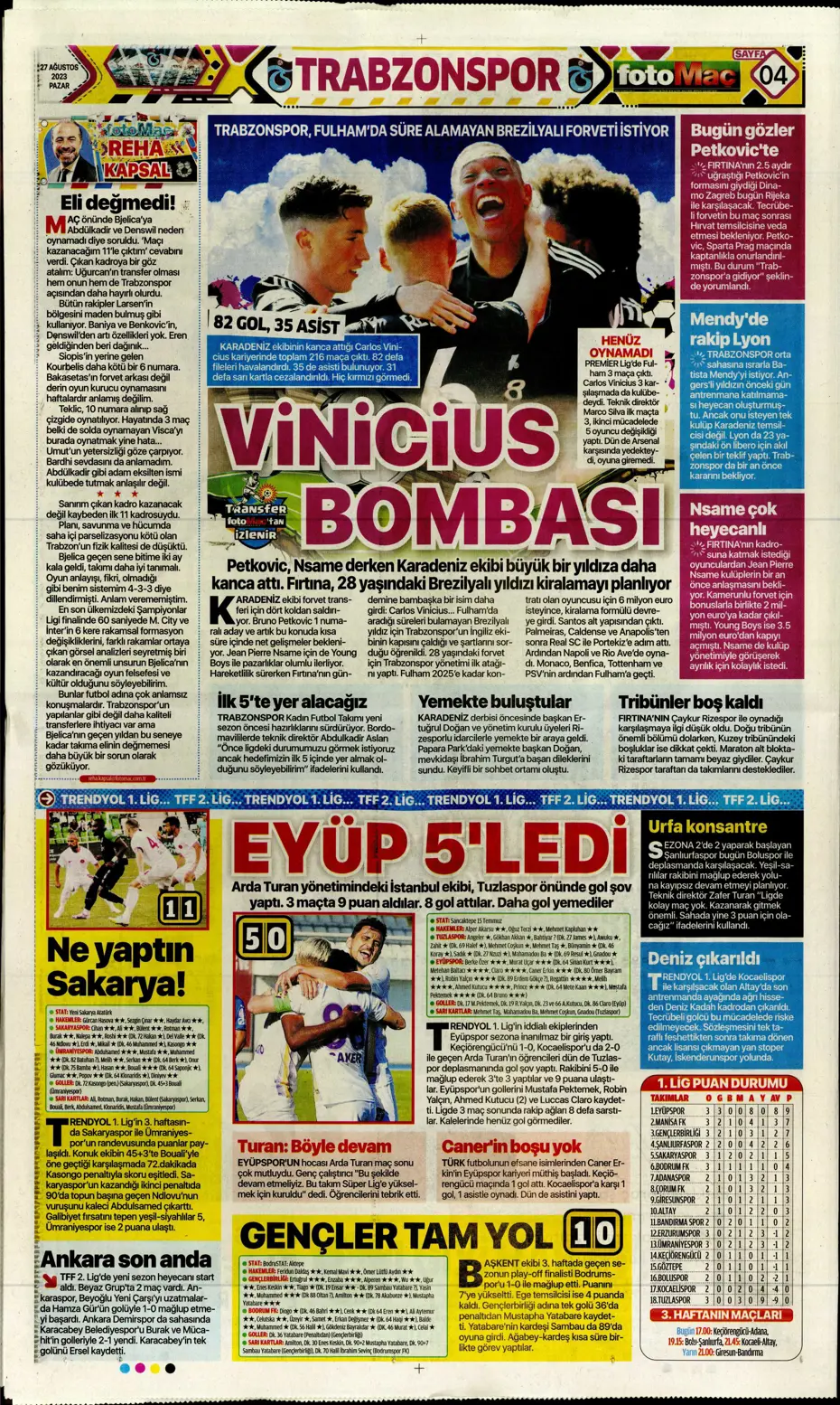 "Mertens sürprizi" | Sporun manşetleri (27 Ağustos 2023) - 15