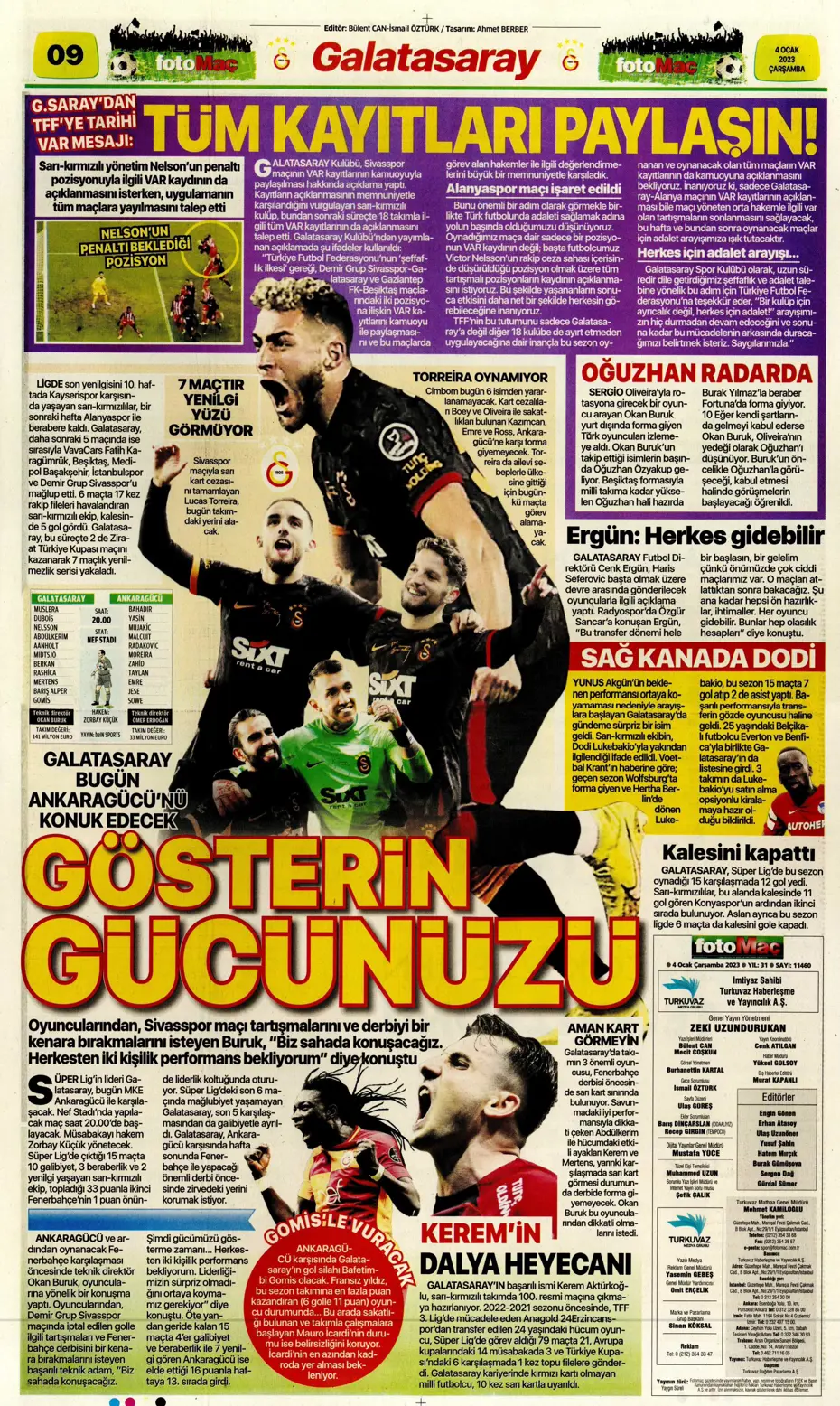 Sporun Manşetleri (4 Ocak 2023) - 14