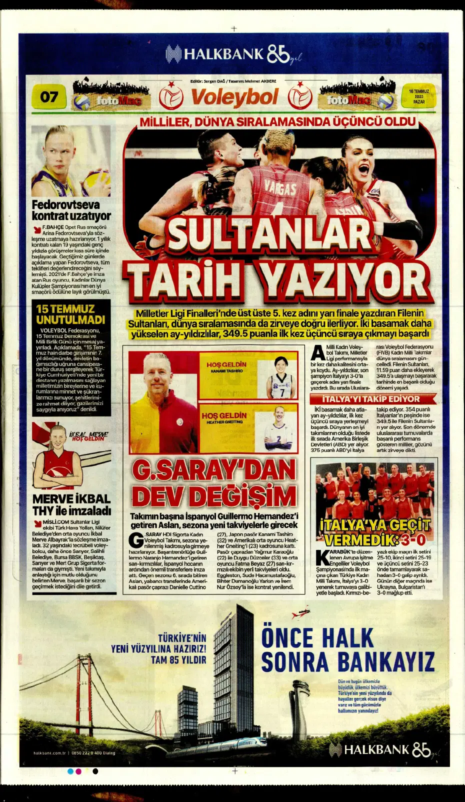 "Kale artık Livakovic'in" | Sporun Manşetleri - 7