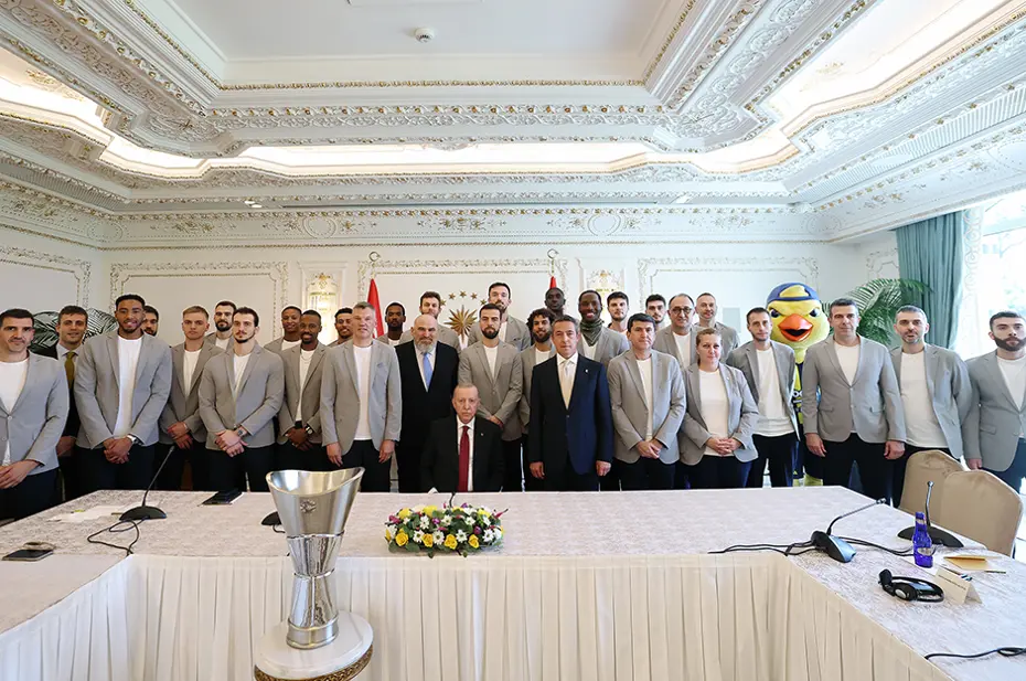 Cumhurbaşkanı Erdoğan, Fenerbahçe Beko'yu kabul etti - 5