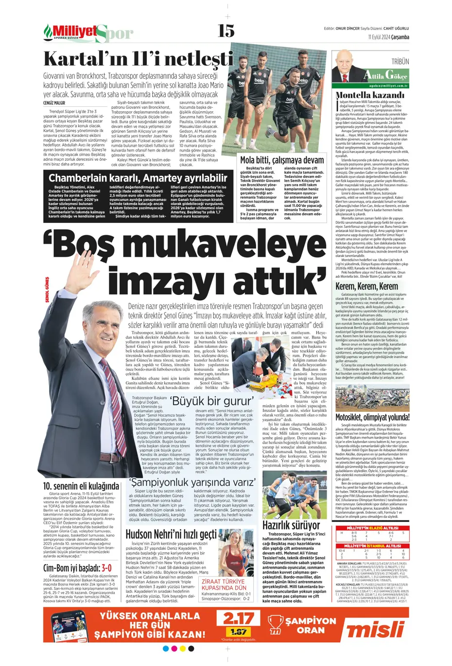 "Icardi müjdesi" | Sporun manşetleri (11 Eylül 2024) - 20 "Icardi müjdesi" | Sporun manşetleri (11 Eylül 2024) - 20