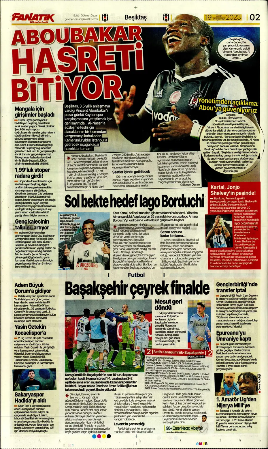 Sporun Manşetleri (19 Ocak 2023) - 6