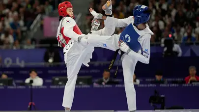 Milli tekvandocu Hatice Kübra İlgün son 16 turunda yenildi