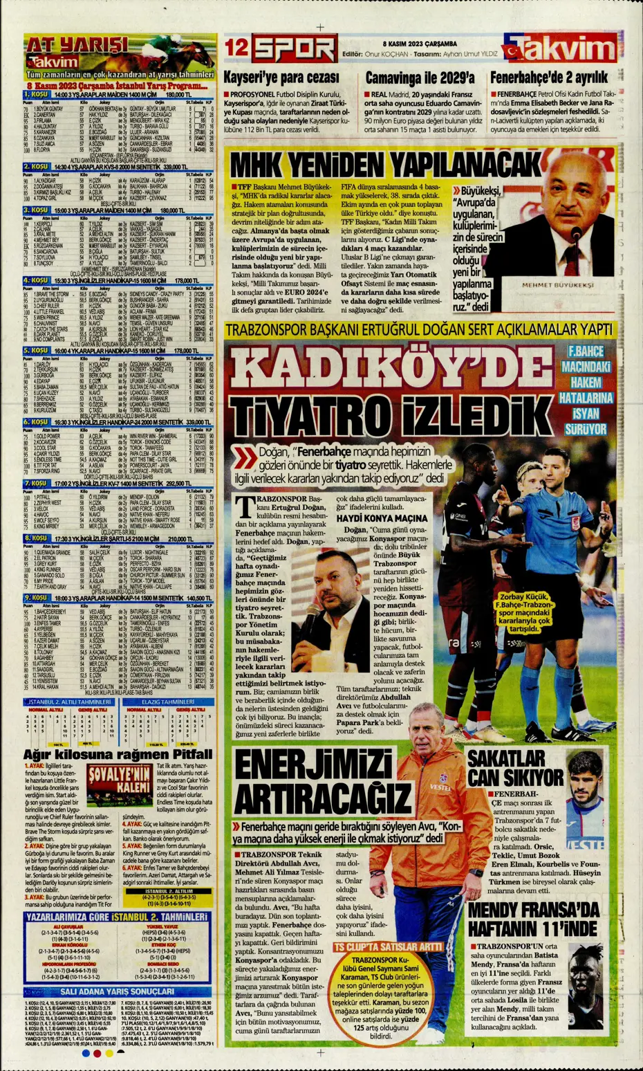 "Yeni MHK formülü" | Sporun manşetleri (8 Kasım 2023) - 28