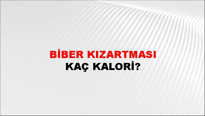 Biber Kızartması Biber Kızartması