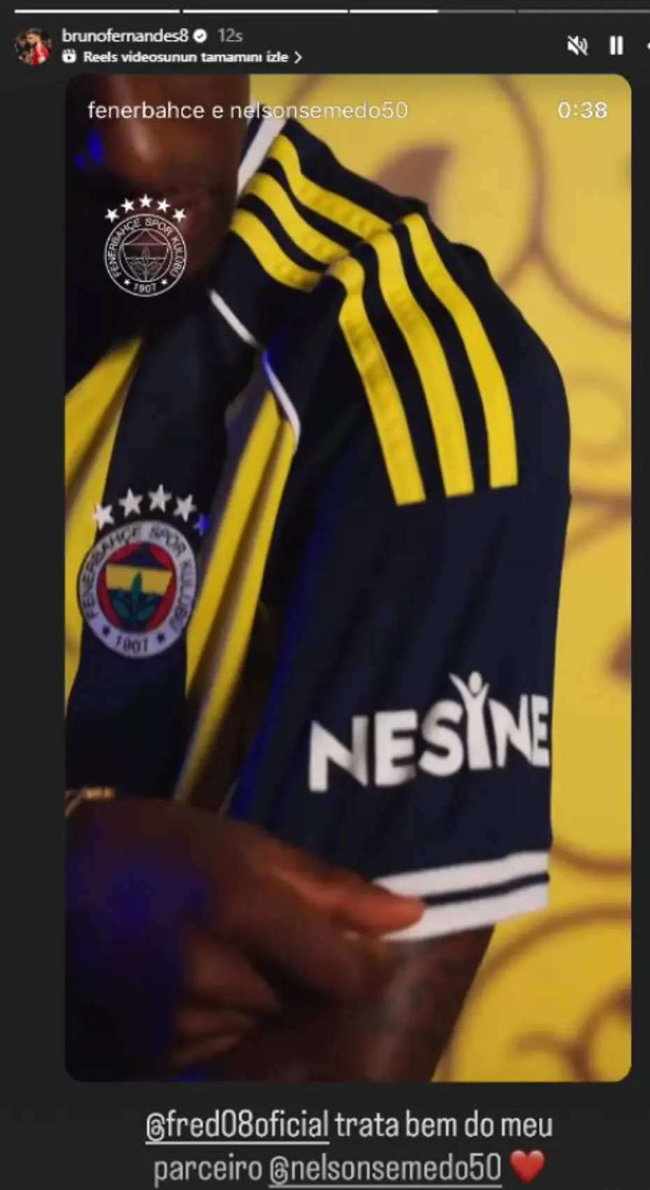 Bruno Fernandes'ten Fenerbahçe'nin paylaşımına flaş reaksiyon: "İyi bak" - 4