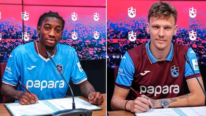 Trabzonspor'da Muhammed Cham ve Serdar Saatçı için imza töreni