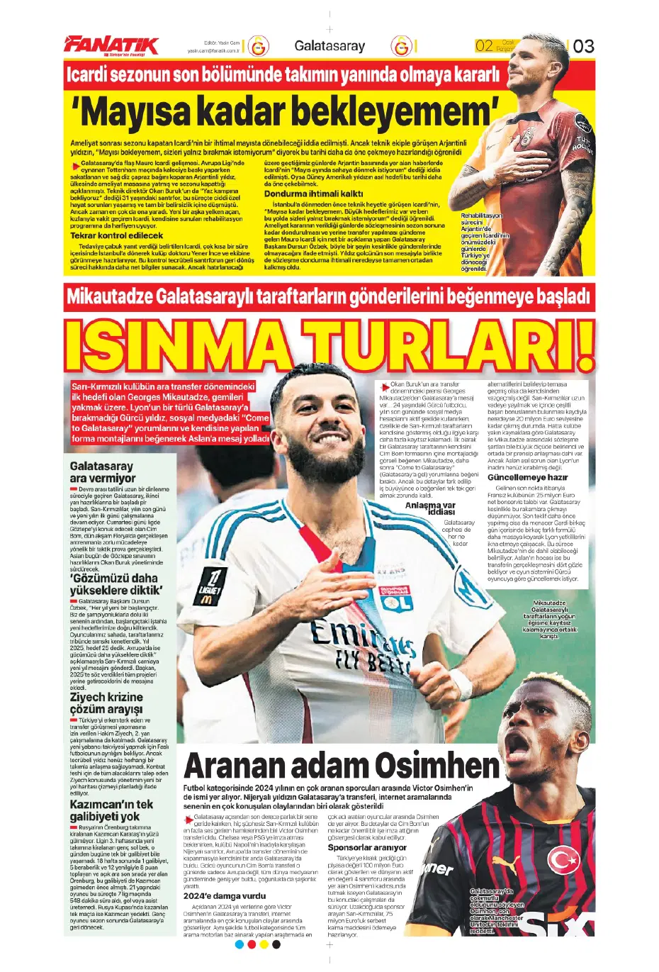 "Yeni transfer bombası Leroy Sane" | Sporun manşetleri - 2
