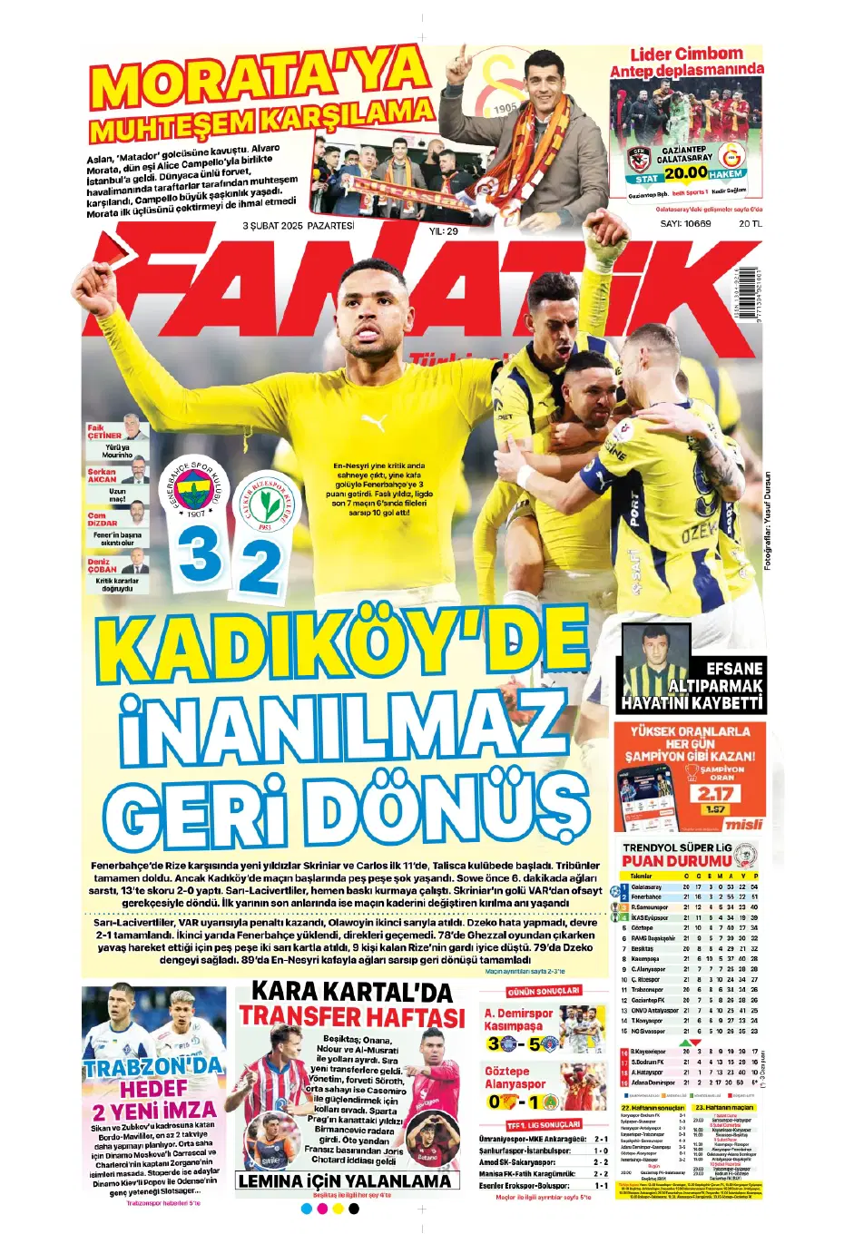 "Transferde Kartal haftası" | Sporun manşetleri - 3
