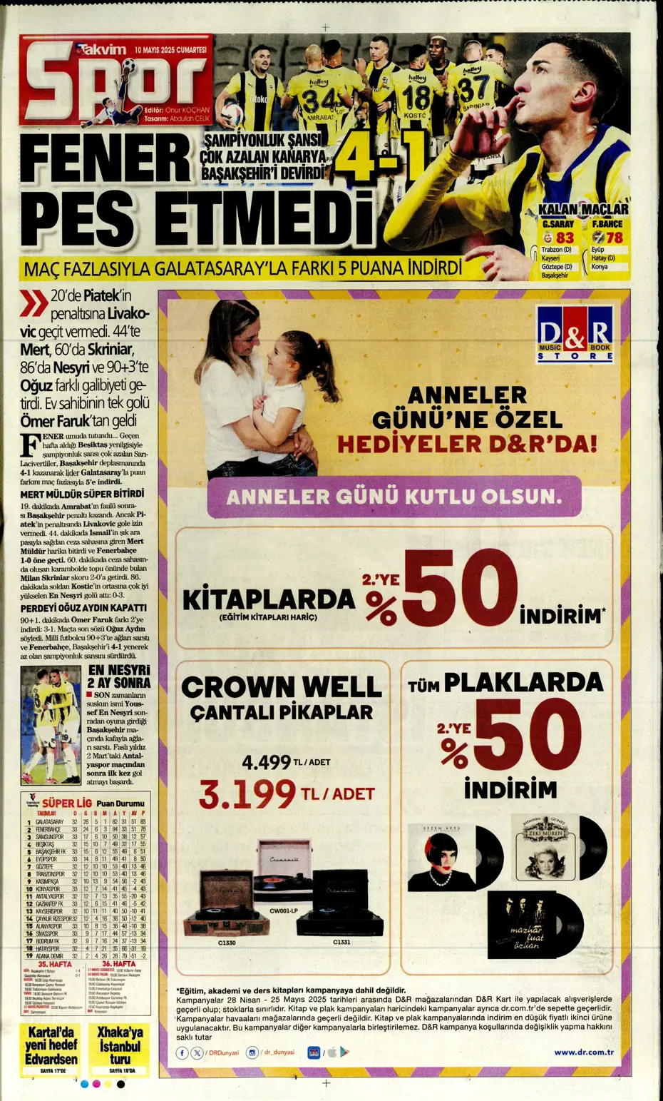 "Türkiye'de bir ilk oldu" | Sporun manşetleri (10 Mayıs 2025) - 23