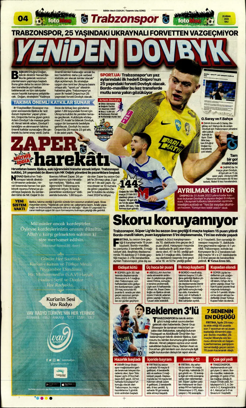 "Fenerbahçe fırsat tepti" | Sporun Manşetleri - 16 "Fenerbahçe fırsat tepti" | Sporun Manşetleri - 16