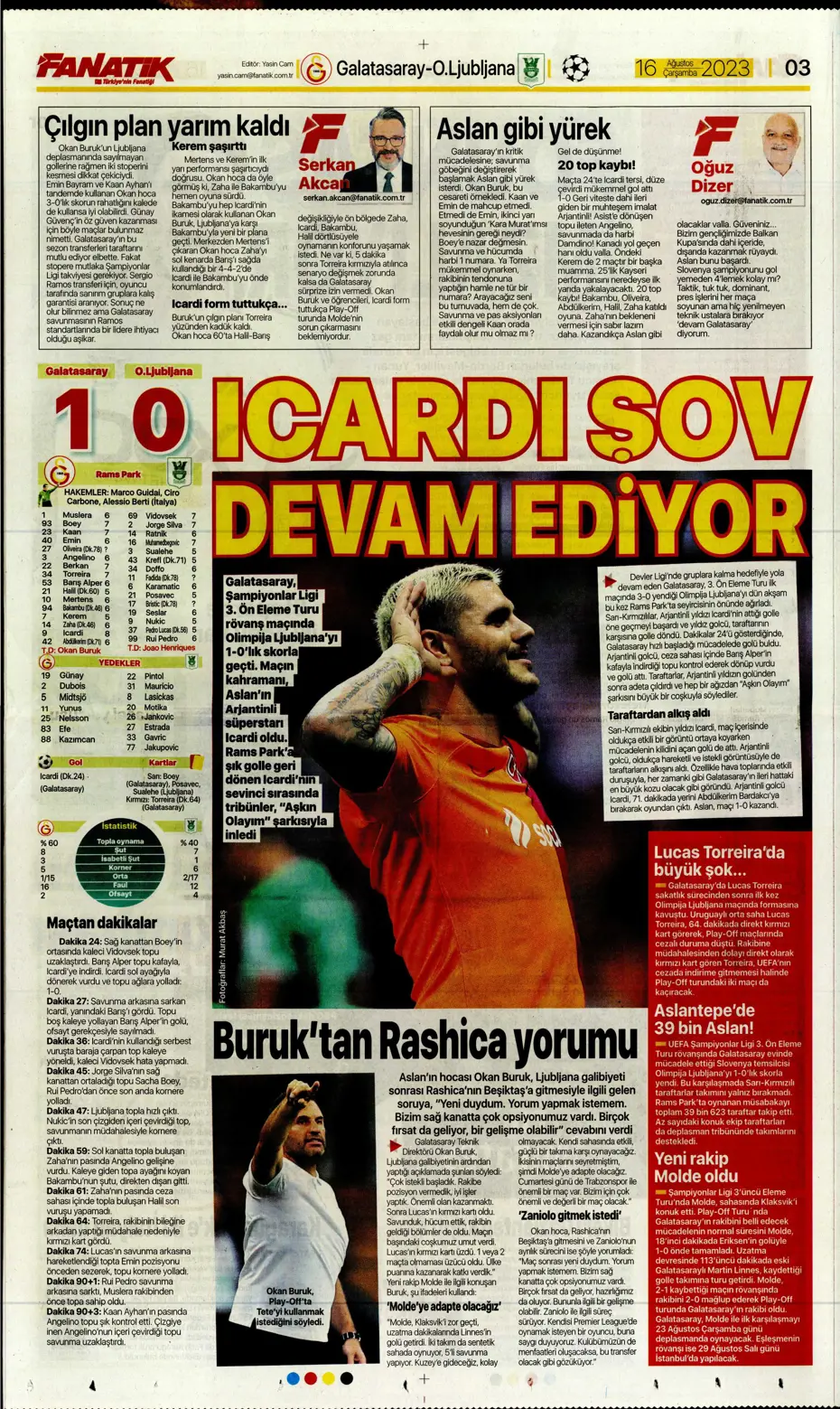 "Devler Ligi'ne kaldı 1 adım" | Sporun Manşetleri - 4