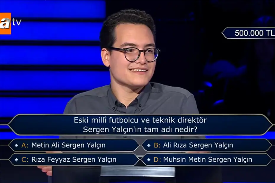 500 bin liralık Sergen Yalçın sorusu geceye damga vurdu - 2