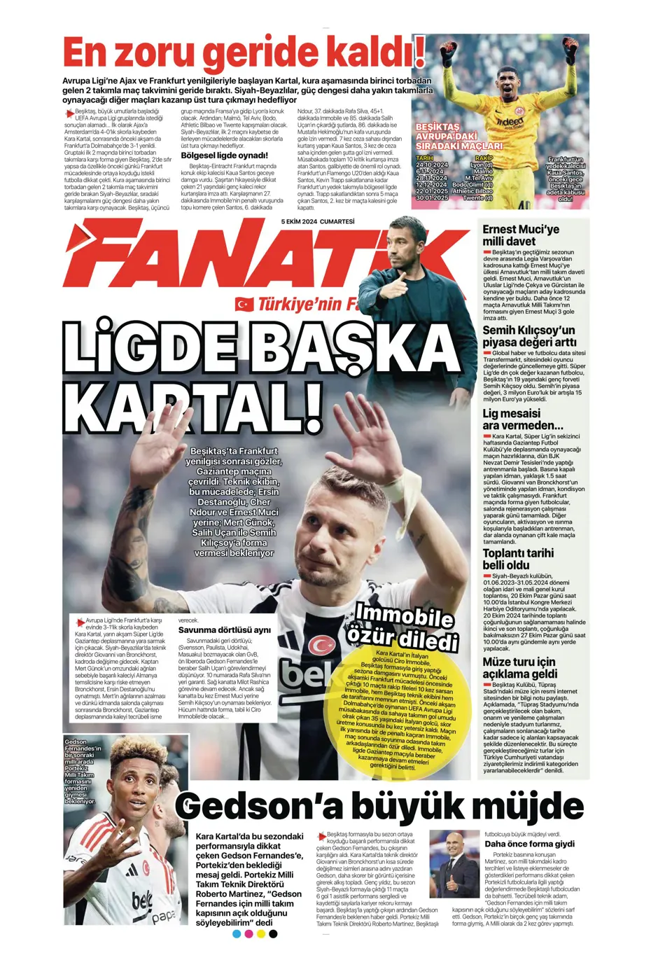 "Mourinho radara girdi" | Sporun manşetleri (5 Ekim 2024) - 11