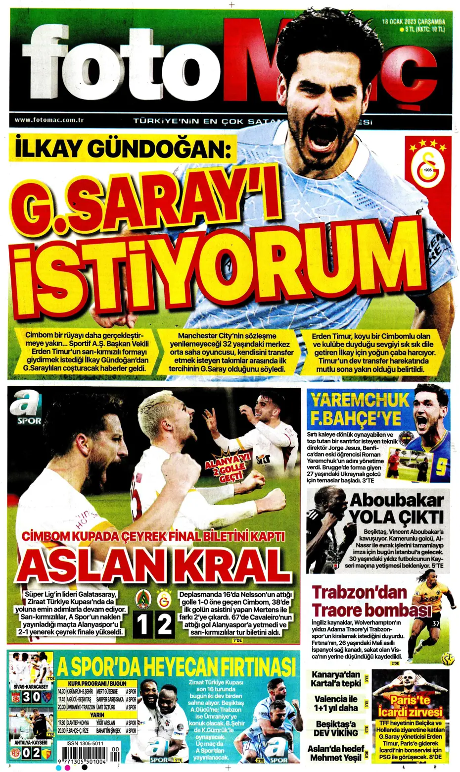 Sporun Manşetleri (18 Ocak 2023) - 8