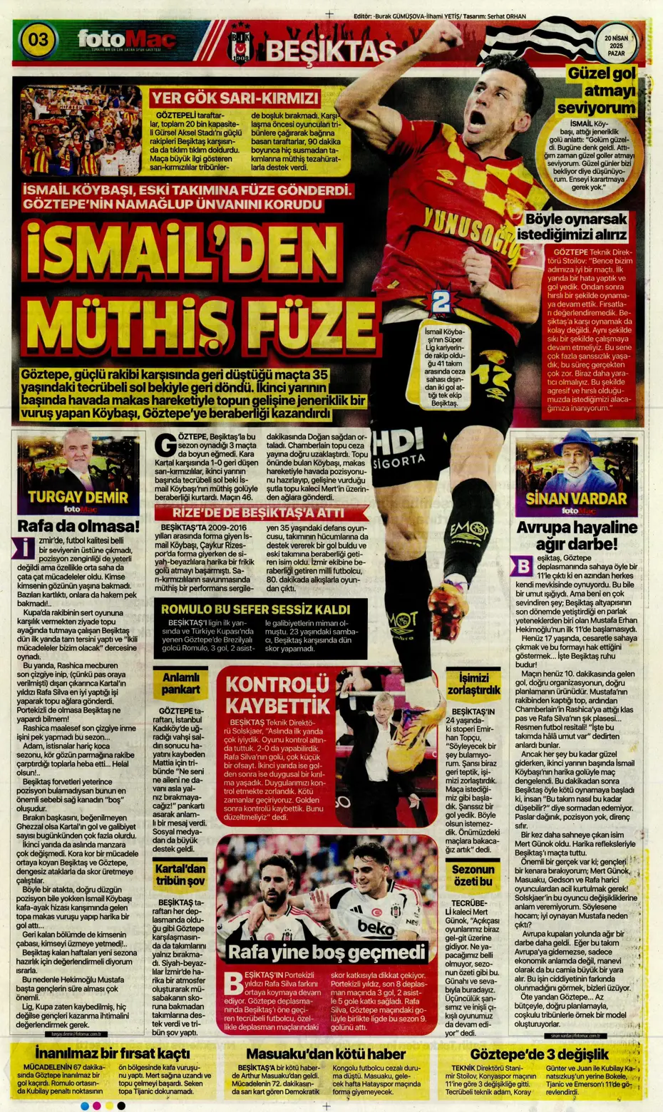 "Oğuz Aydın için geldiler" | Sporun manşetleri - 12