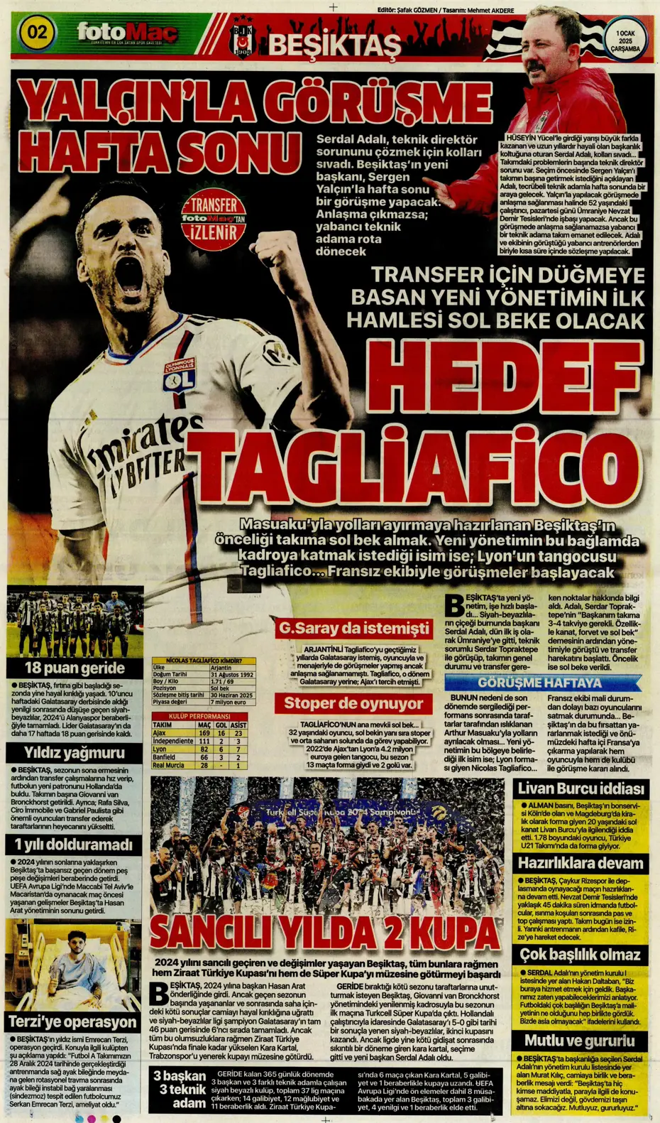 "Sergen Yalçın ve ekibi cumartesi başlıyor" | Sporun manşetleri (1 Ocak 2025) - 13