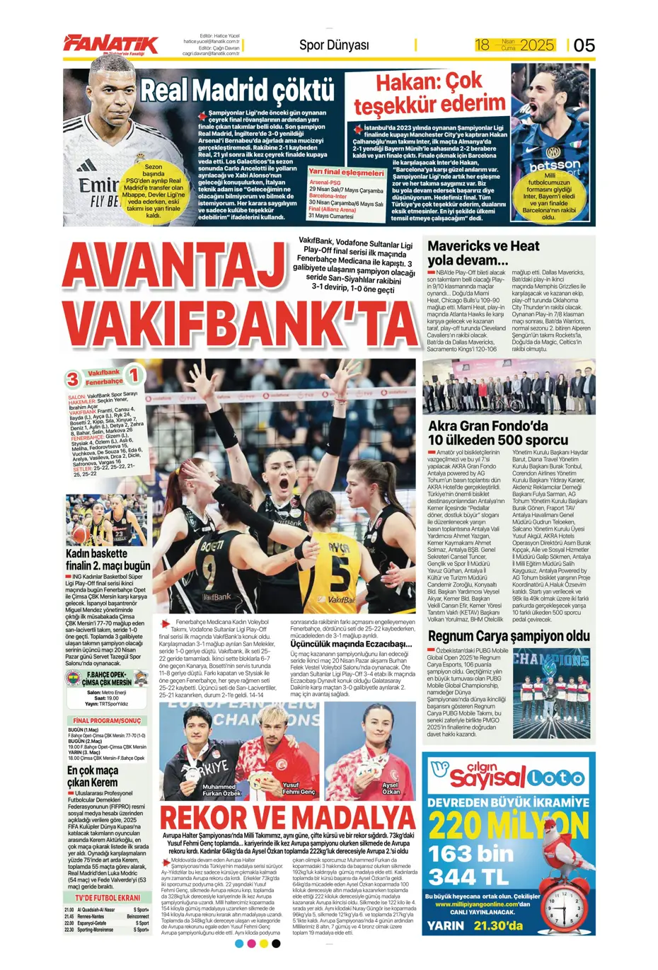 "Fenerbahçe'de sol artık Diouf'un" | Sporun manşetleri - 8