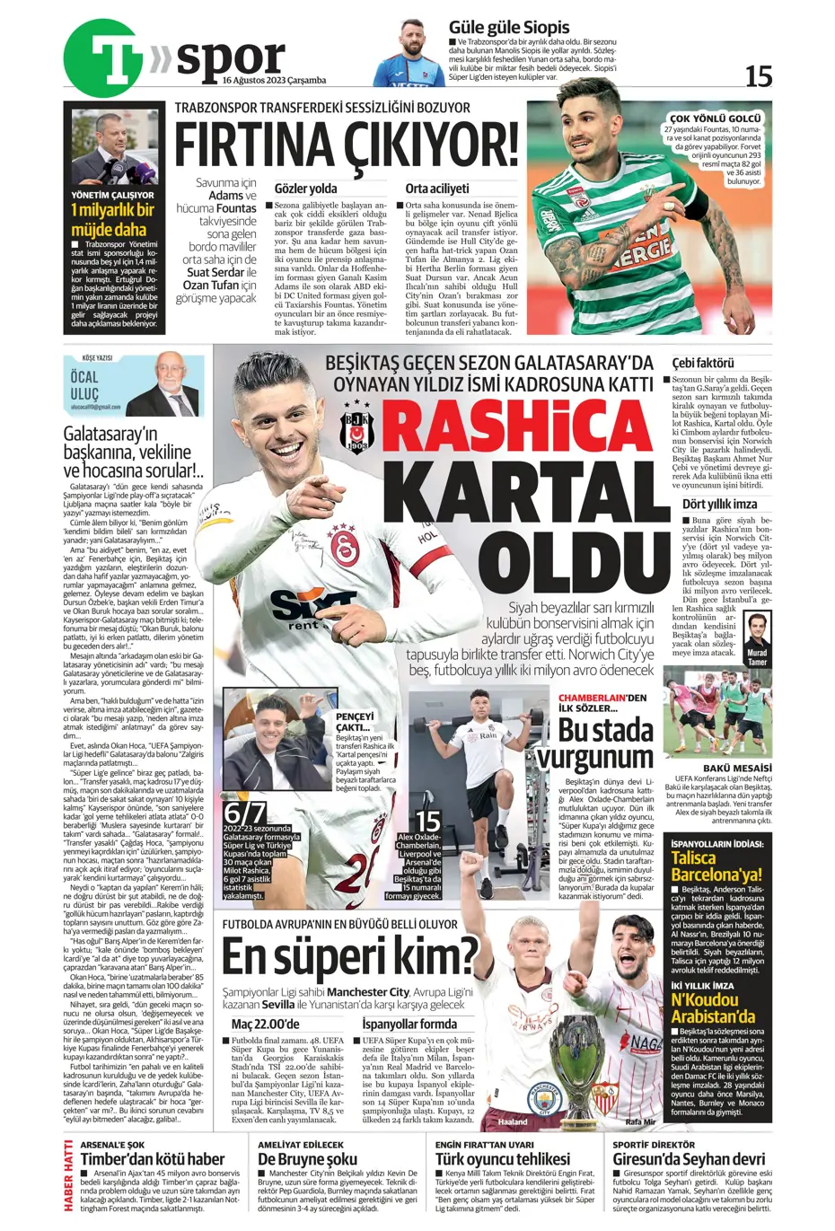 "Devler Ligi'ne kaldı 1 adım" | Sporun Manşetleri - 38