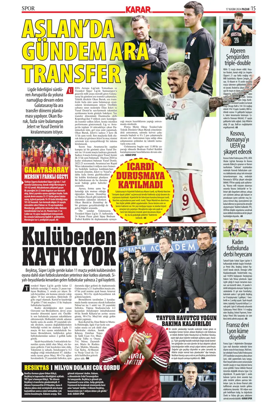 "Fenerbahçe'nin ocak ayı çilekleri" | Sporun manşetleri - 20