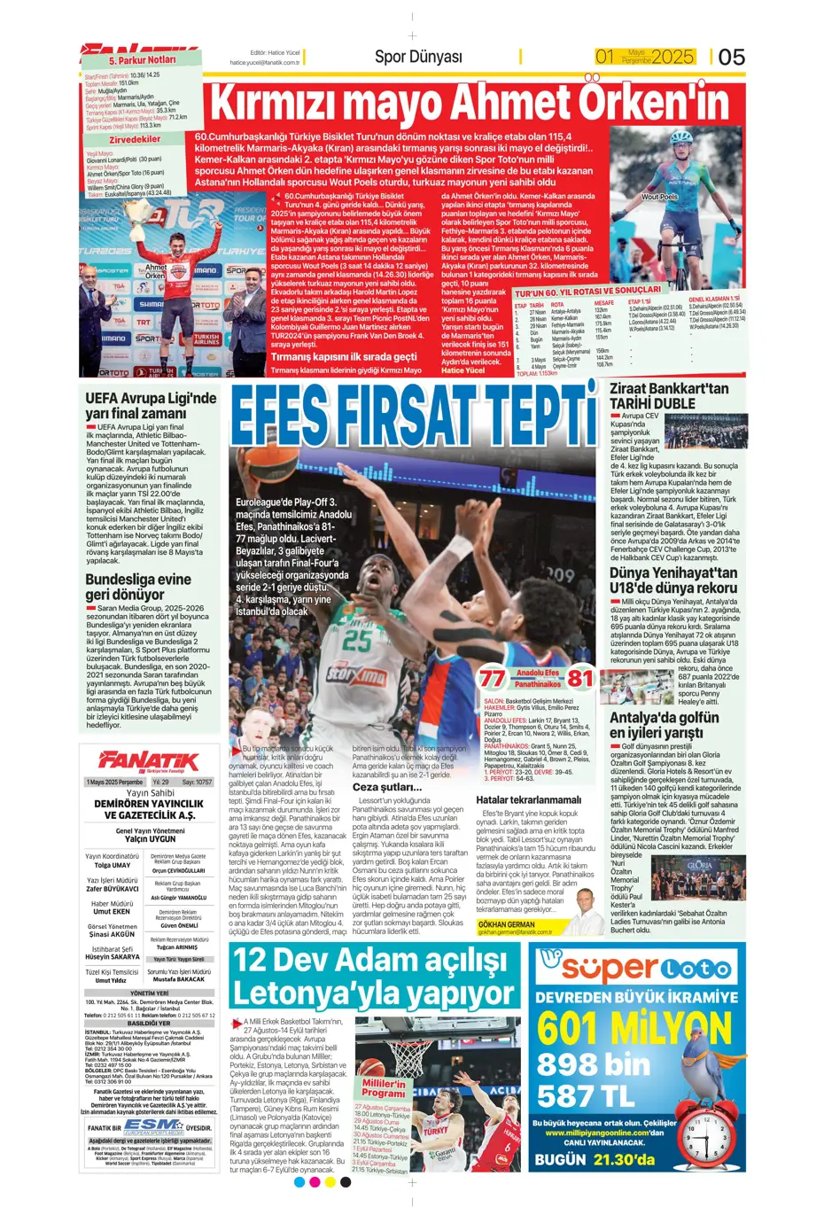 "Aslan'ın Sane planı" | Sporun manşetleri - 5
