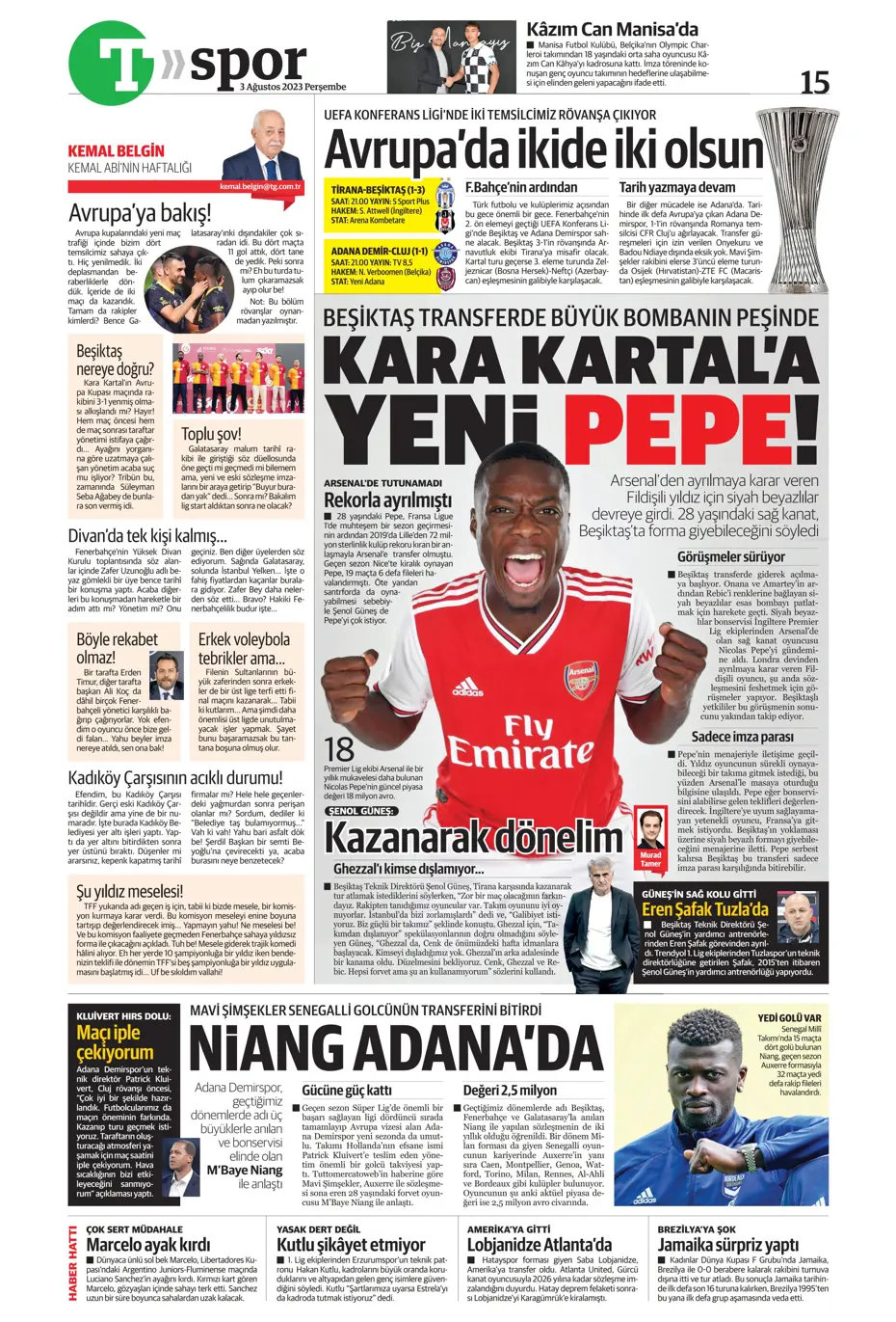 "Adım adım Devler Ligi'ne" | Sporun Manşetleri - 37