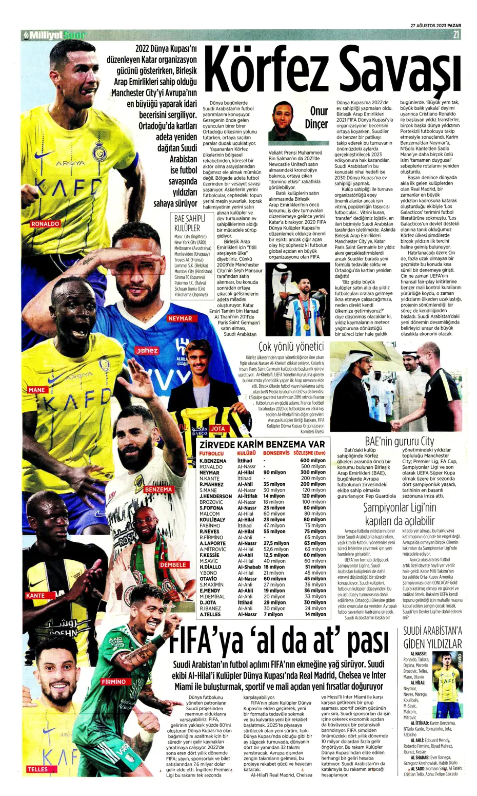 "Mertens sürprizi" | Sporun manşetleri (27 Ağustos 2023) - 24