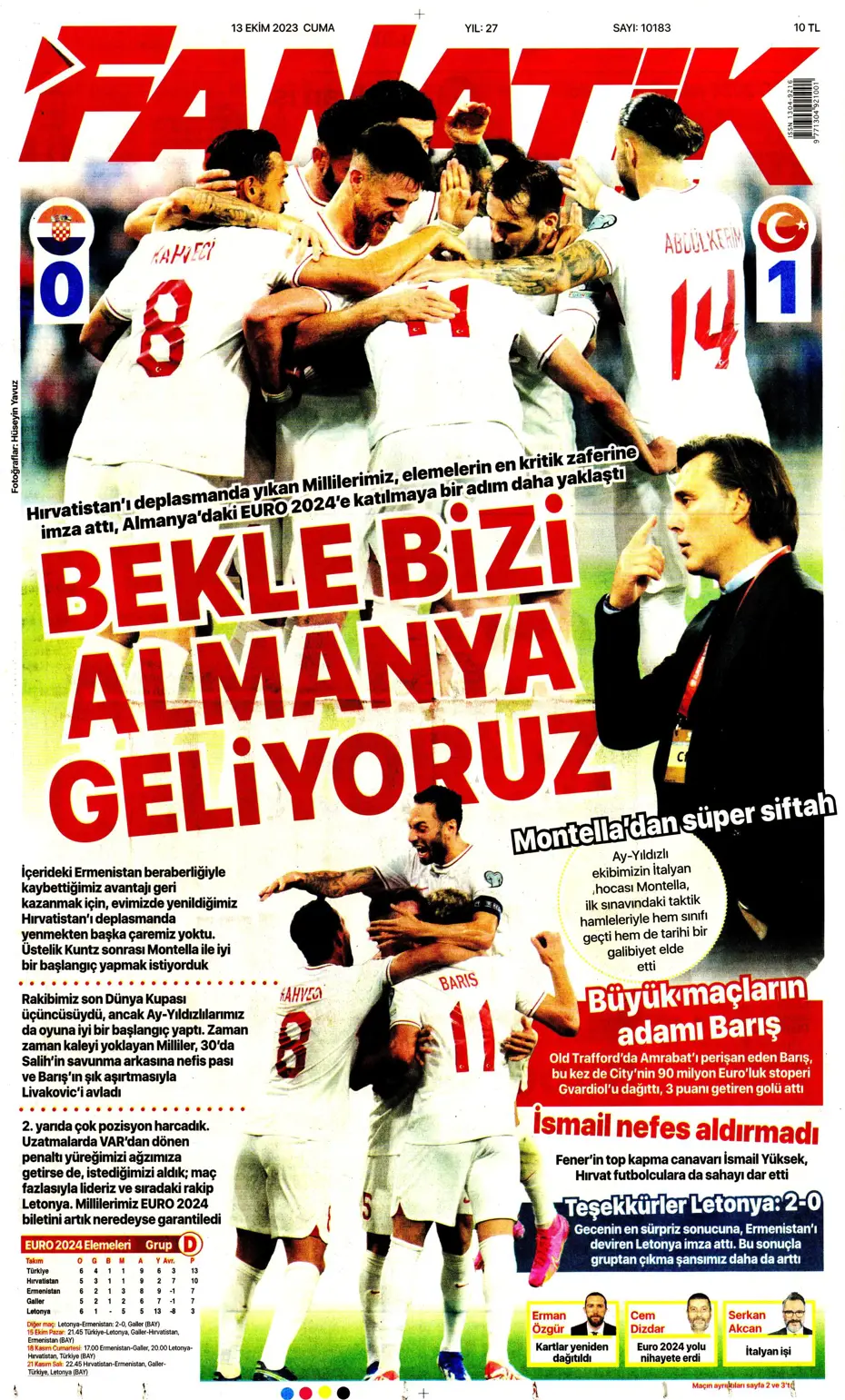 "Barış Yılmaz Türkiye yıkılmaz" | Sporun manşetleri (13 Ekim 2023) - 4 "Barış Yılmaz Türkiye yıkılmaz" | Sporun manşetleri (13 Ekim 2023) - 4