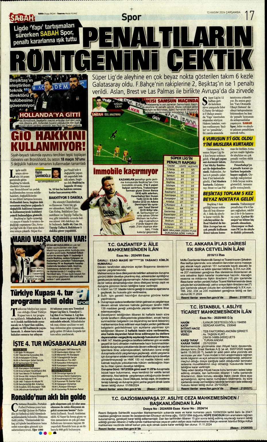 "Mario Branco'dan Fenerbahçe'ye 3 yıldız" | Sporun manşetleri - 17