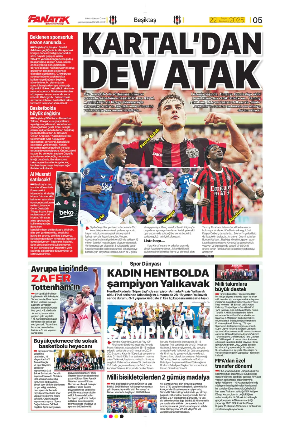 "Aslan Cherki'ye gidiyor" | Sporun manşetleri - 2