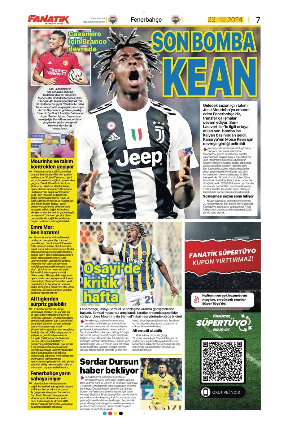 "Liderlik gitti tur elimizde" | Sporun Manşetleri (23 Haziran 2024) - 10