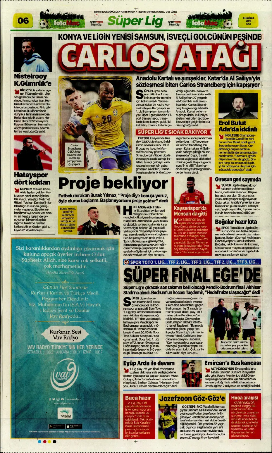 "Devler Ligi'ne süper Aslan" | Sporun manşetleri (6 Haziran 2023) - 10