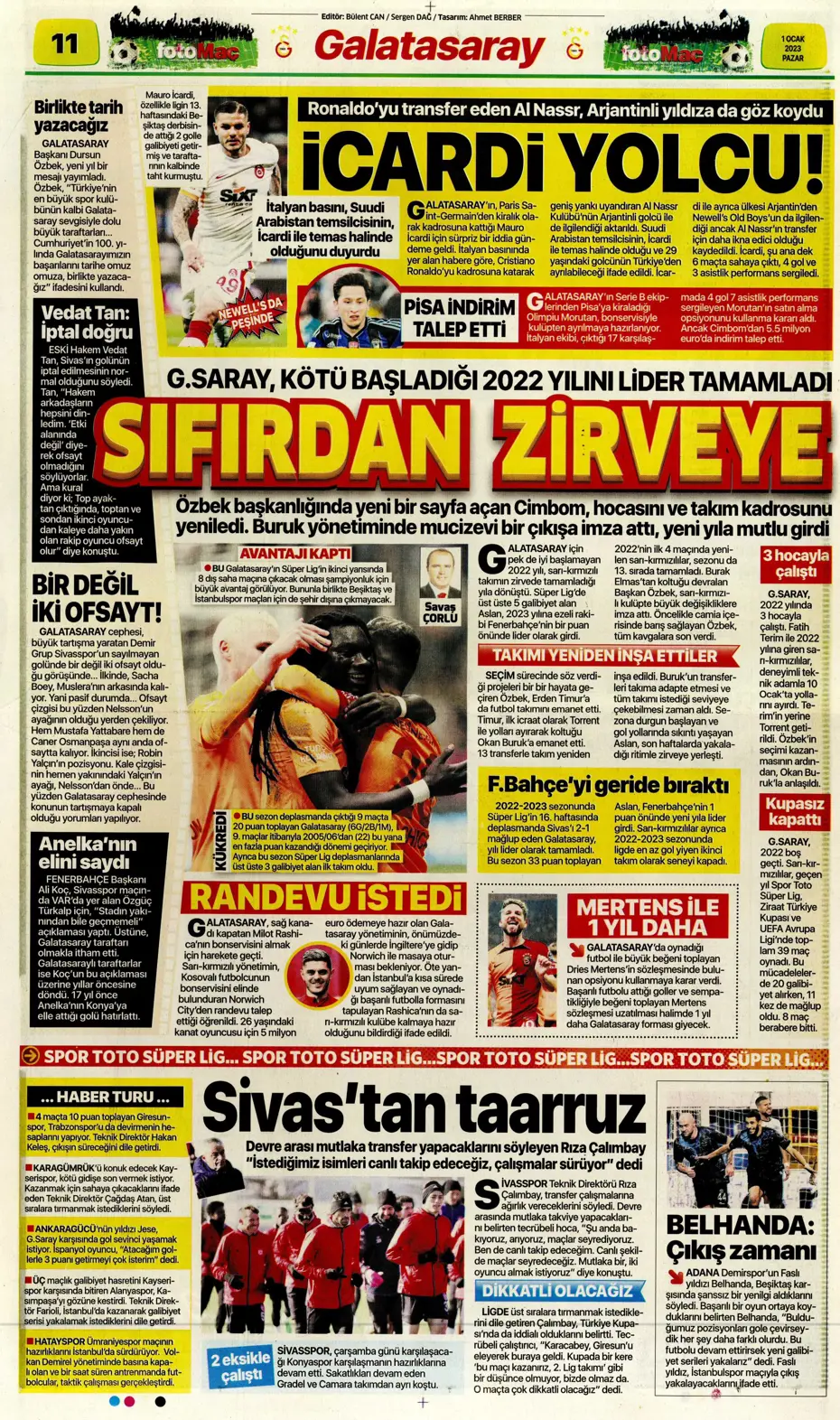 Sporun Manşetleri (1 Ocak 2023) - 8