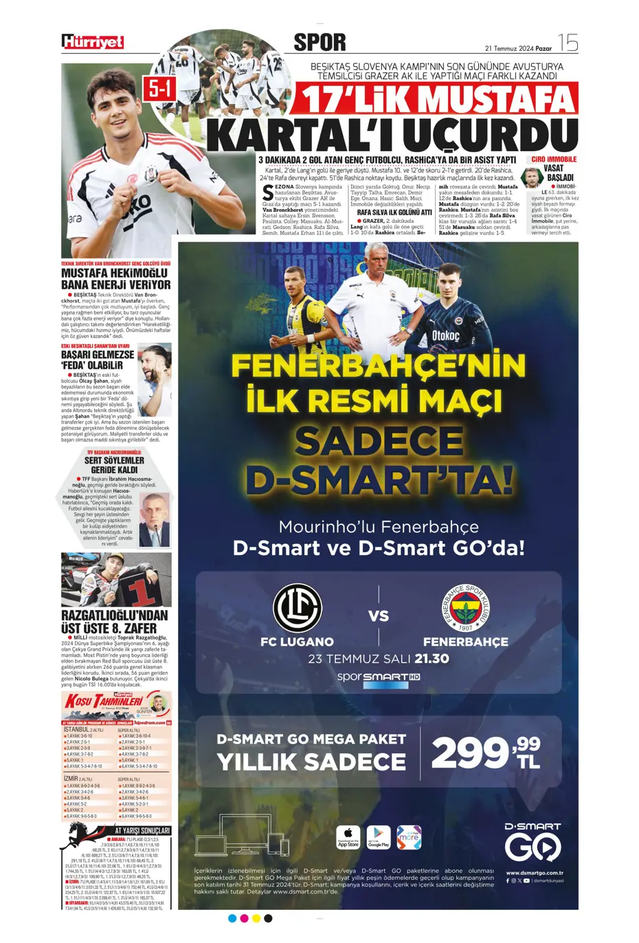 "Fenerbahçe'den Berge hamlesi" | Sporun Manşetleri (21 Temmuz 2024) - 15 "Fenerbahçe'den Berge hamlesi" | Sporun Manşetleri (21 Temmuz 2024) - 15