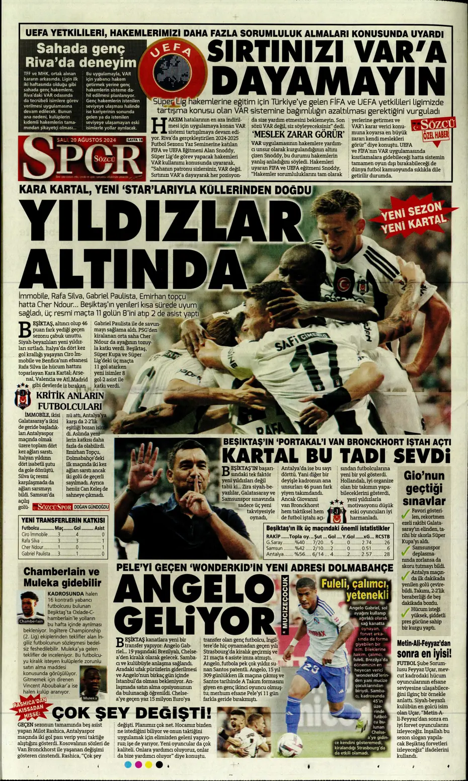 "Fenerbahçe'de değişim zamanı" | Sporun manşetleri (20 Ağustos 2024) - 31