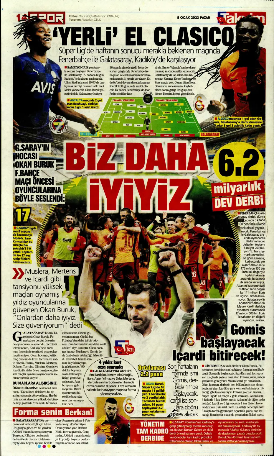 Sporun Manşetleri (8 Ocak 2023) - 44