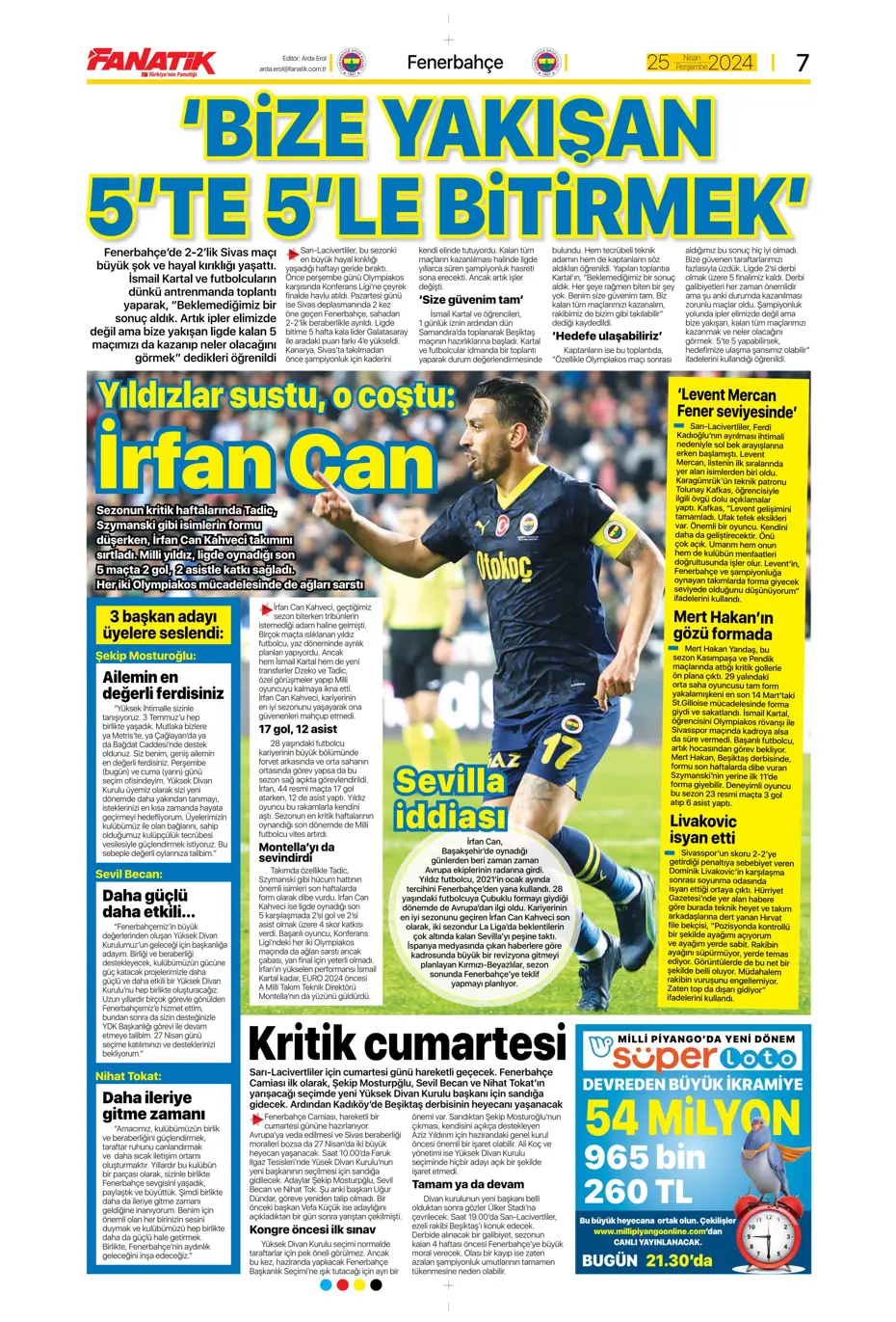 "Yeni sezona yeni Fenerbahçe" | Sporun manşetleri - 9