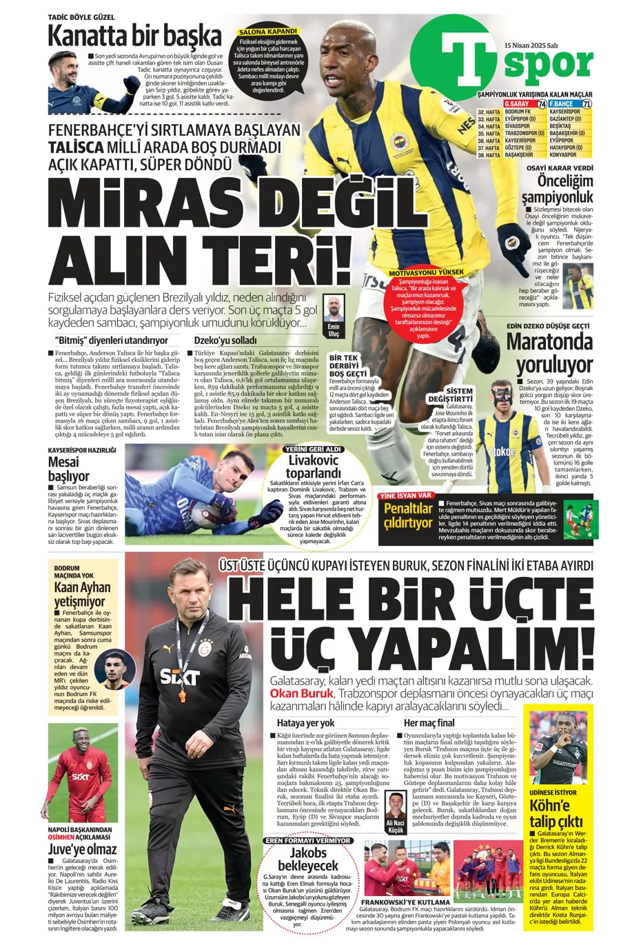 "Aslan'da De Bruyne hazırlığı" | Sporun manşetleri - 34