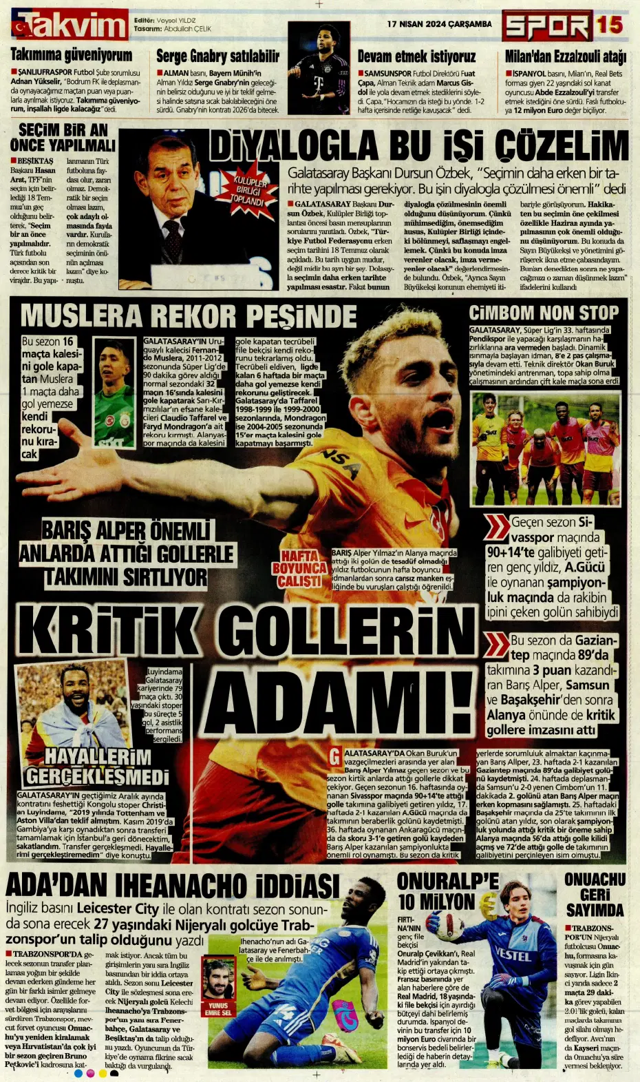 "Fenerbahçe ve Galatasaray'ın Barreiro kapışması" | Sporun manşetleri - 21