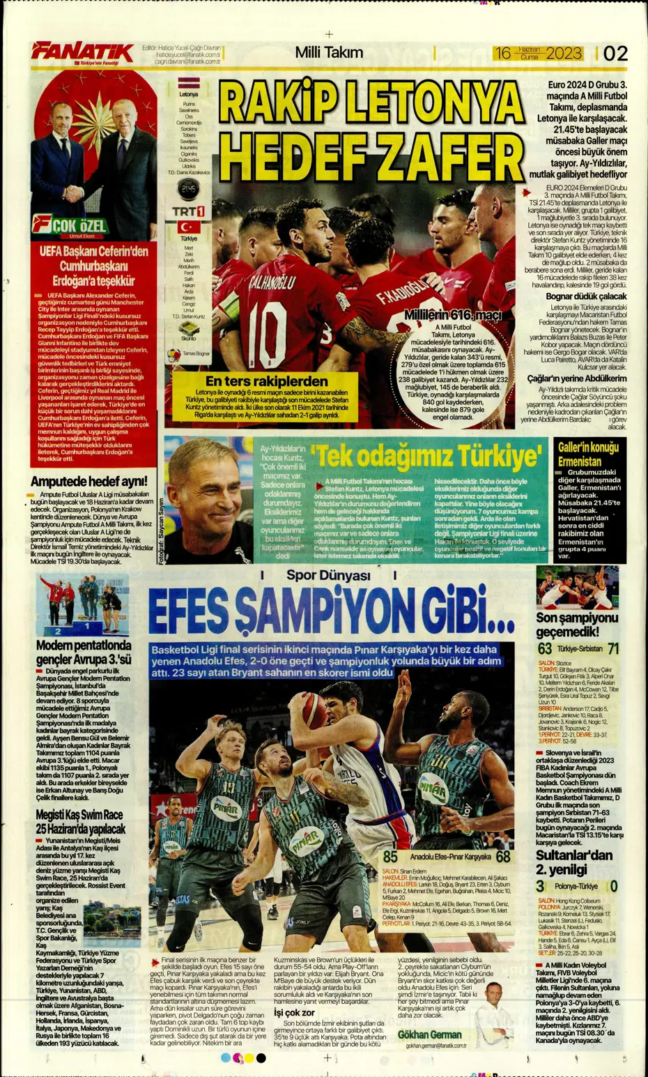 "Dzeko çok yakın" Sporun manşetleri (16 Haziran 2023) - 3 "Dzeko çok yakın" Sporun manşetleri (16 Haziran 2023) - 3