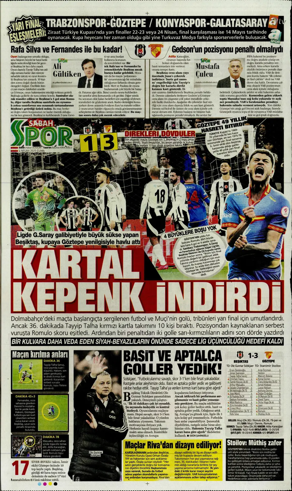 "Derbideki kavgalara ağır fatura" | Sporun manşetleri - 26
