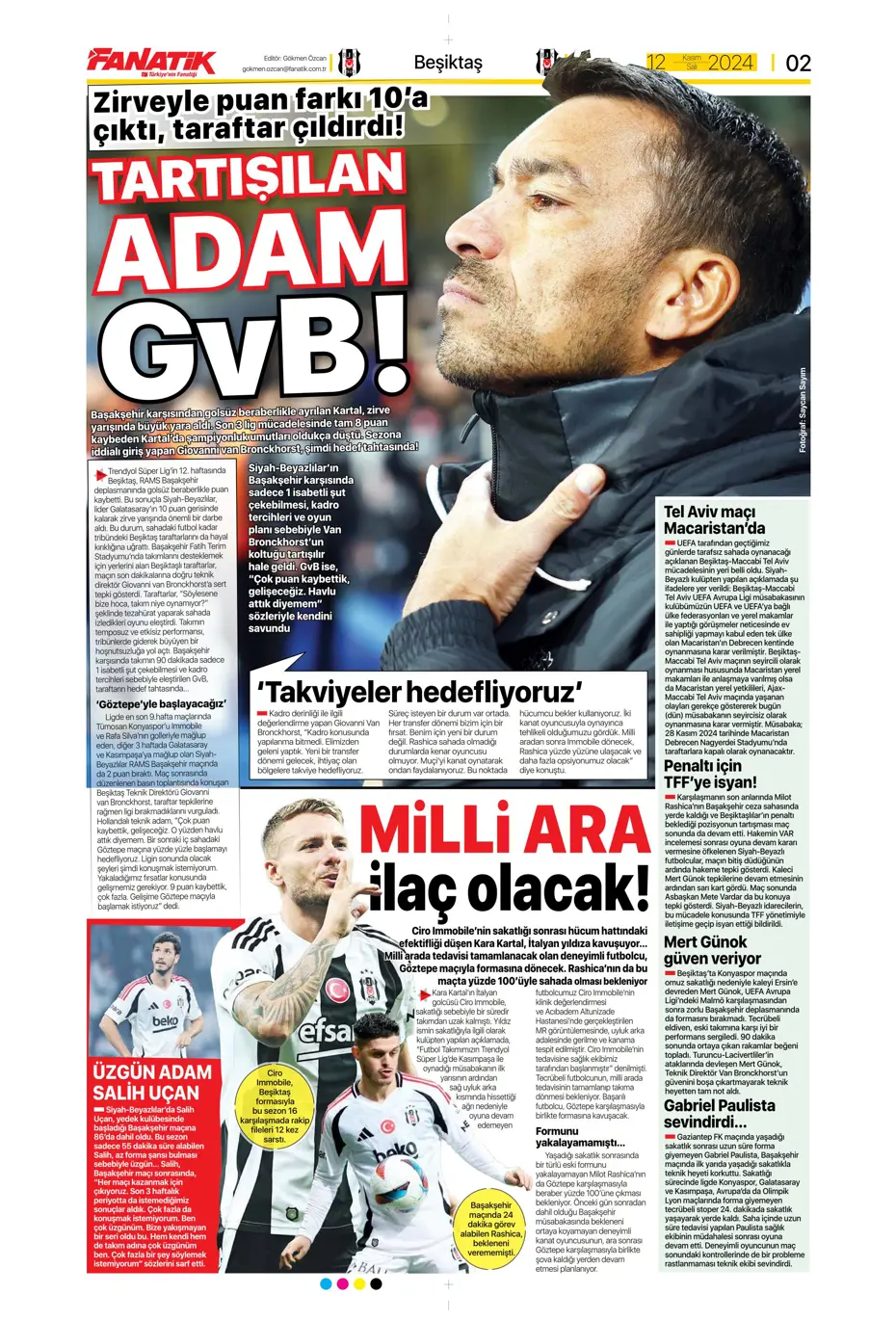 "Listenin başında onlar var: Talisca & Brown" | Sporun manşetleri (12 Kasım 2024) - 7 "Listenin başında onlar var: Talisca & Brown" | Sporun manşetleri (12 Kasım 2024) - 7